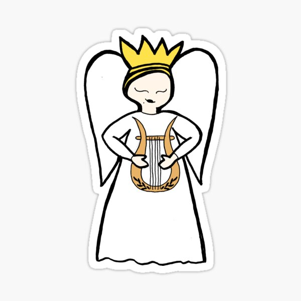 Angel Lyre Sticker