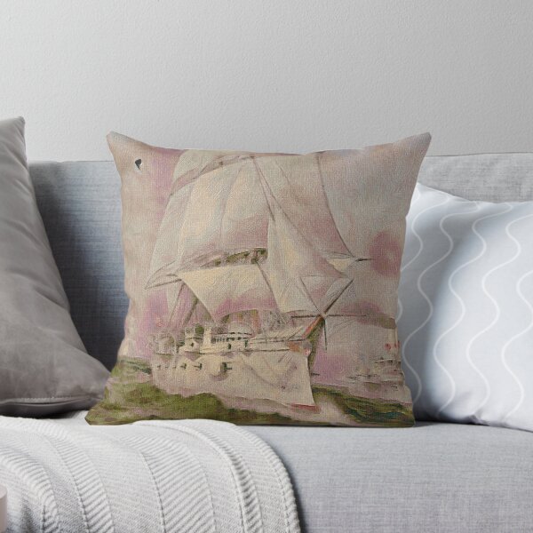 PASTEL SAILS Throw Pillow