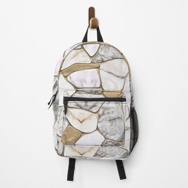 Item preview, White Marbles and Gold Voronoi Abstract designed and sold by k9printart.