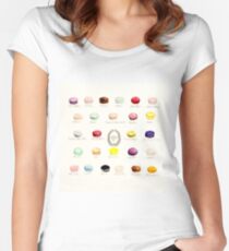 Laduree Macarons Flavor Menu Women's Fitted Scoop T-Shirt