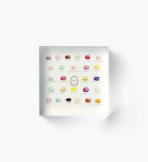 Laduree Macarons Flavor Menu Acrylic Block