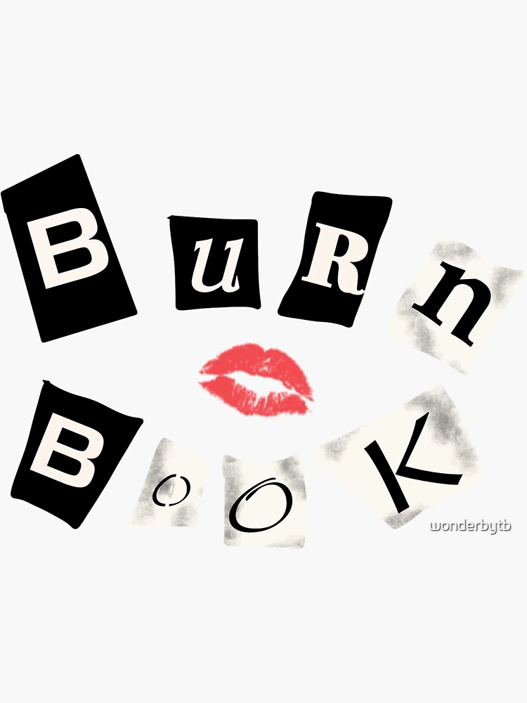 Burn Book Sticker for Sale by McKenzie Annis