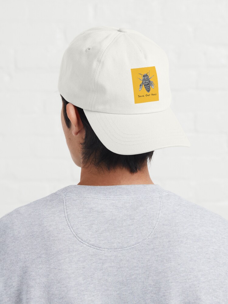 Alternate view of Save Our Bees in GOLD - featuring Buzzie the Bee Cap