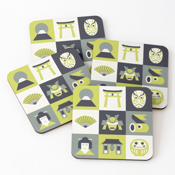 Item preview, Japan Pattern - Chartreuse designed and sold by VoodooCircus.
