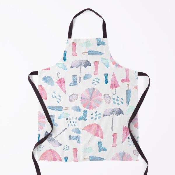 Item preview, SpringShowers | Umbrella and Galoshes | Watercolor | Pattern designed and sold by Harpley Design Studio.