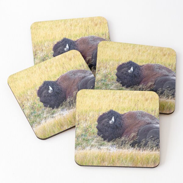 Item preview, Peaceful buffalo resting at Yellowstone National Park, Wyoming designed and sold by littlecolor.