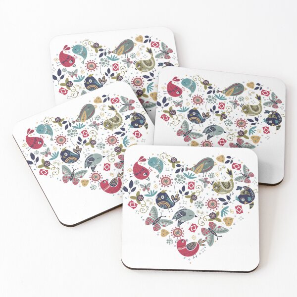Item preview, Nordic Style With Birds, Flowers and Butterflies designed and sold by InspiredPamjoy.