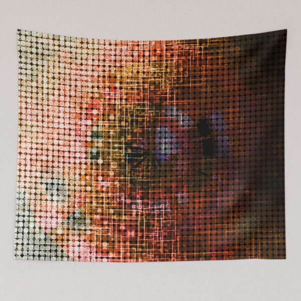 Item preview, graphic design geometric circle pattern abstract background in brown pink designed and sold by Mrvell.