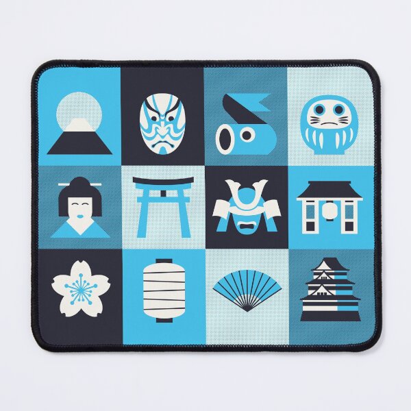 Item preview, Japan Pattern - Mono Cyan designed and sold by VoodooCircus.