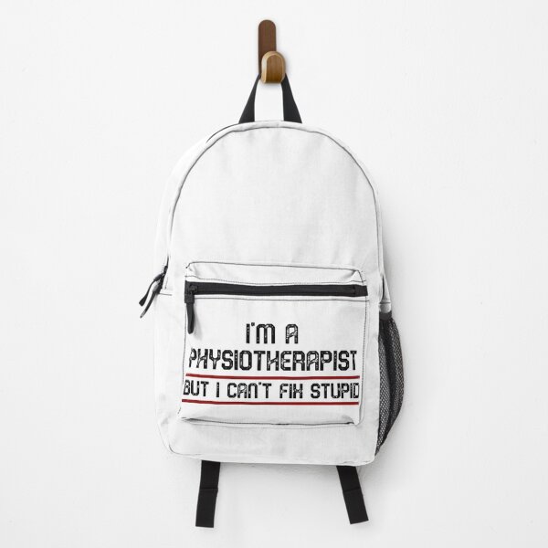 Item preview, I'm a Physiotherapist but I can't fix stupid | Funny physiotherapist quotes designed and sold by Violet Treasures.