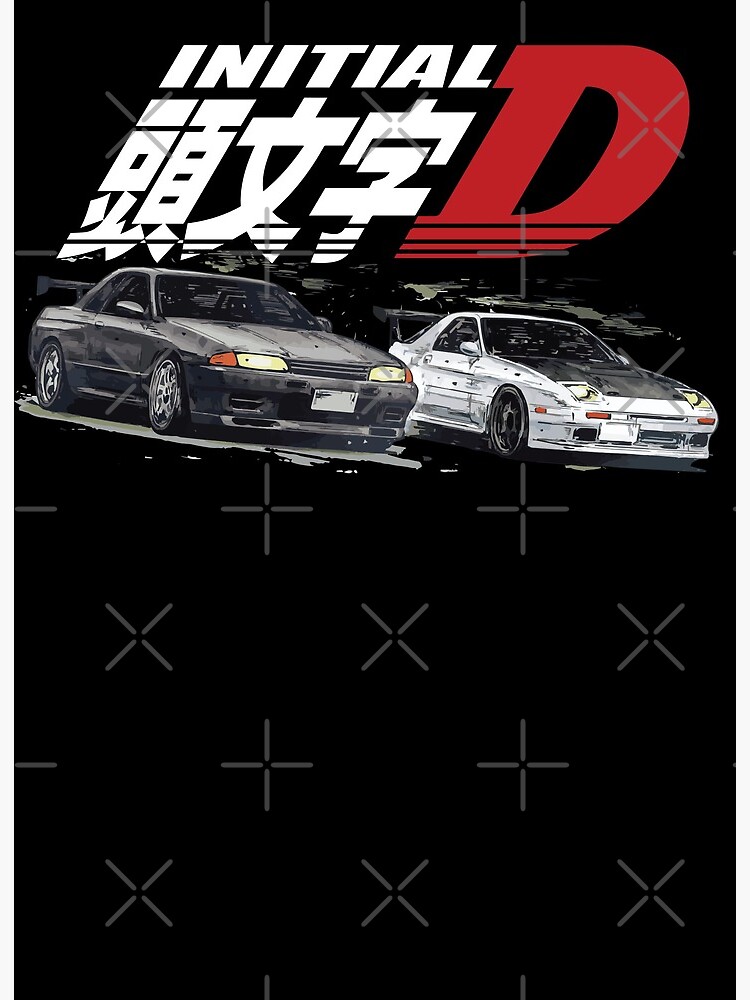 Initial D Fifth Stage Ryosuke Takahashi Fc Vs Rin Hojo R32 Art Board Print By Cowtowncowboy Redbubble