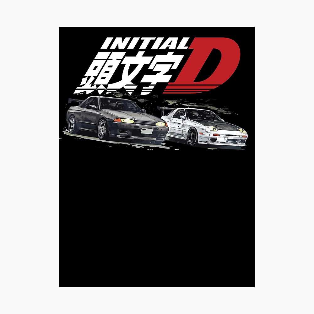 Initial D Fifth Stage Ryosuke Takahashi Fc Vs Rin Hojo R32 Photographic Print By Cowtowncowboy Redbubble