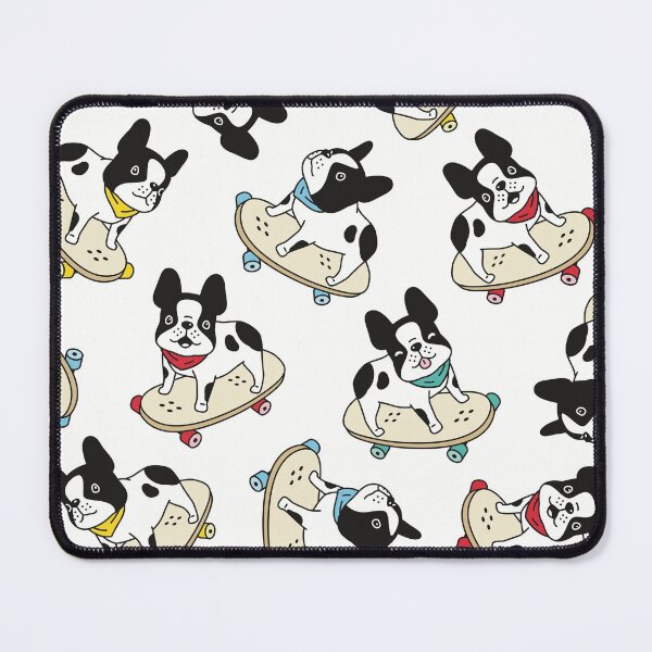 Item preview, Cute Cartoon Frenc Bulldogs On Skateboards designed and sold by Vector Scout Lab.