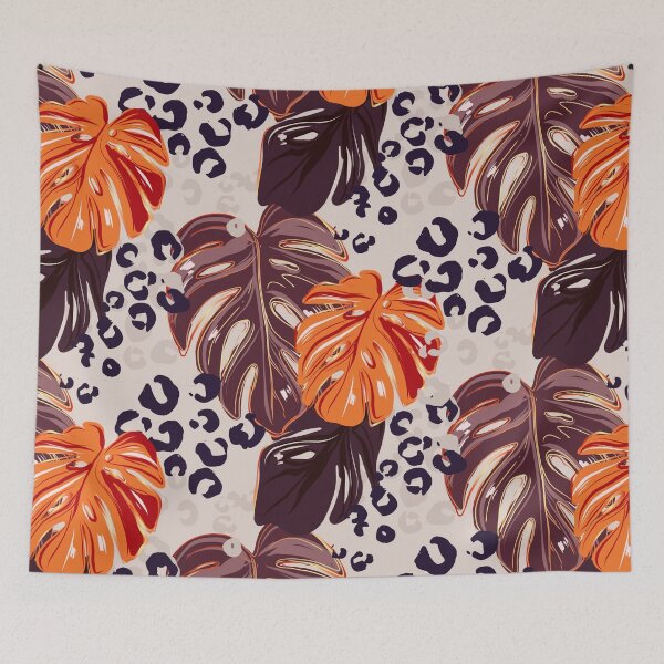 Item preview, Tropical vibe leafy pattern designed and sold by PF-creations.