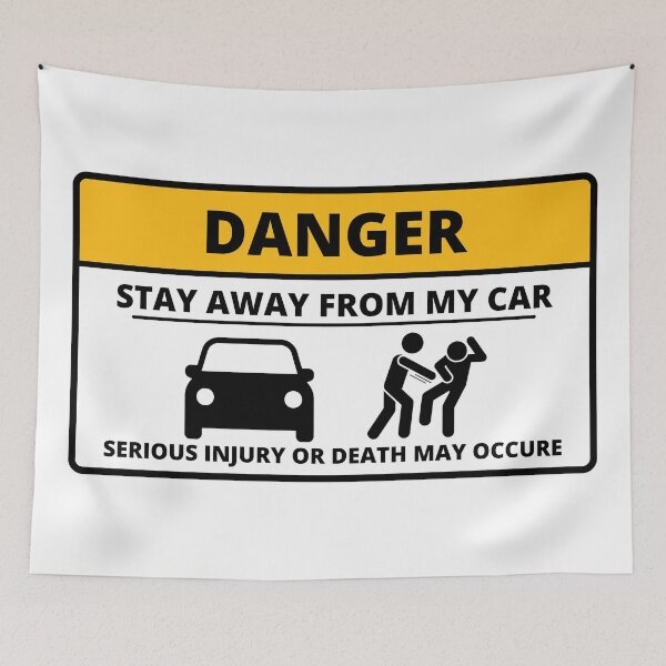 Item preview, Stay Away From My Car - Cool Car Or Funny Windscreen Stickers And Car Gifts Sticker designed and sold by LostTraveller.