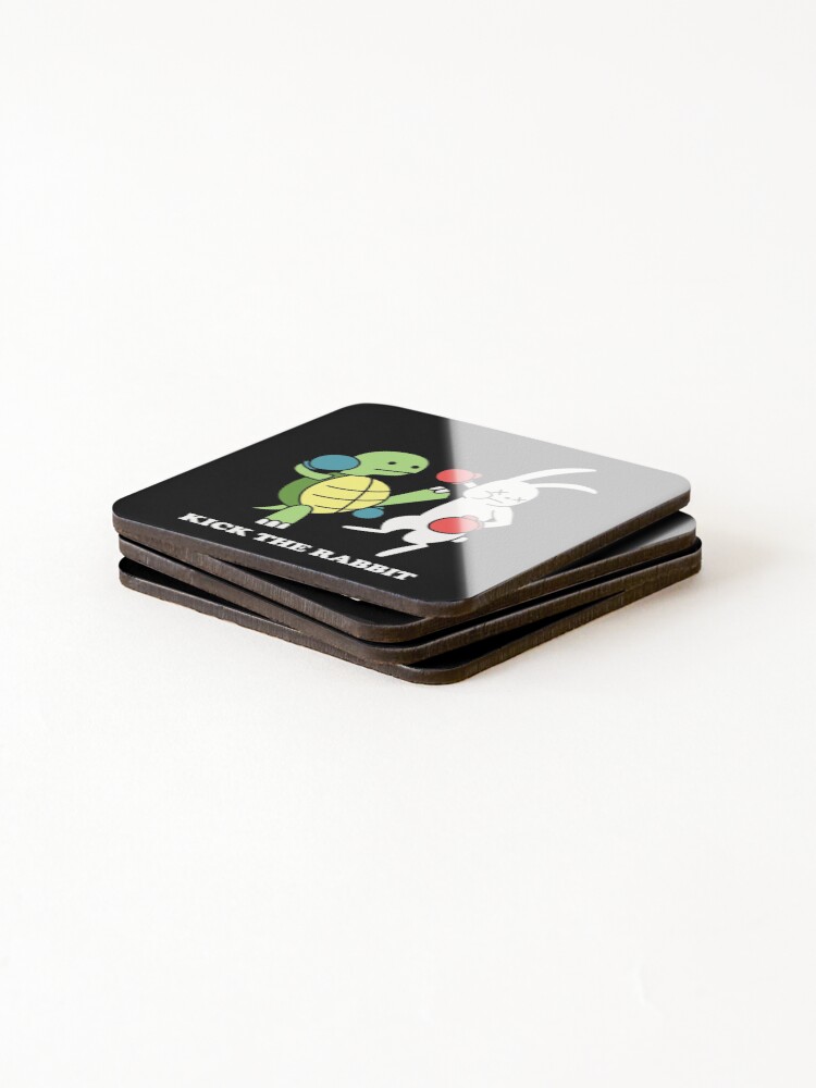 Thumbnail 4 of 5, Coasters (Set of 4), Kick The Rabbit designed and sold by Suimon.
