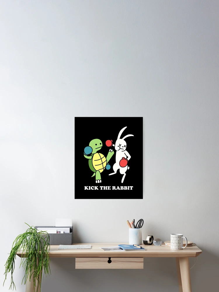Thumbnail 2 of 3, Poster, Kick The Rabbit designed and sold by Suimon.
