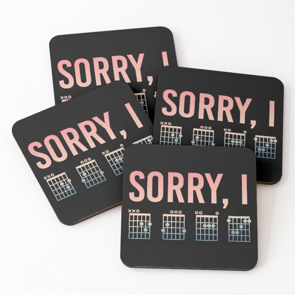 Item preview, Sorry I DGAF Funny guitar chords hidden message gradient | Funny guitar music gifts designed and sold by Violet Treasures.