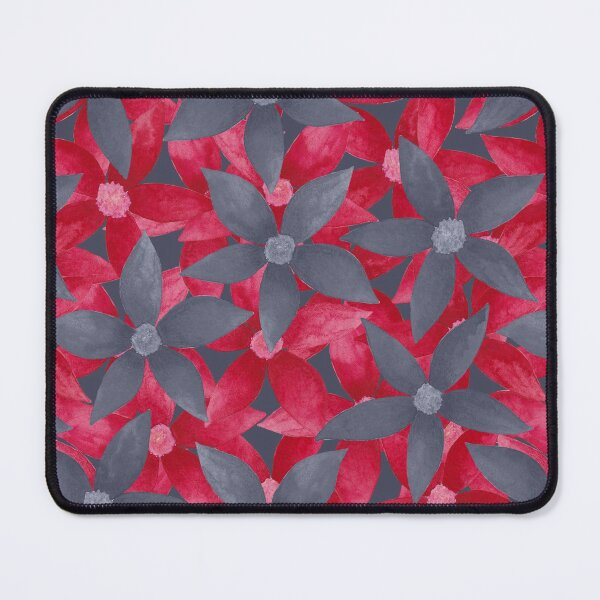 Item preview, Bright red and gray daisy flowers designed and sold by IrinaIkar.