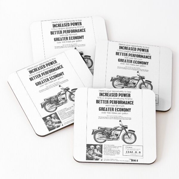 Item preview, Vintage BSA motorbike advert designed and sold by Random Railways.
