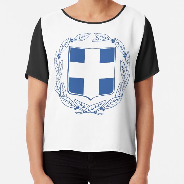 Greece Flag Shield Olive Branches Hellenic Republic Greek Pride Hoodie Pullover