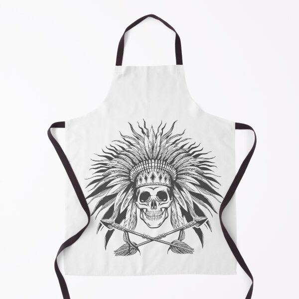 Item preview, Skull in Indian War Bonnet and Arrows Tattoo designed and sold by devaleta.