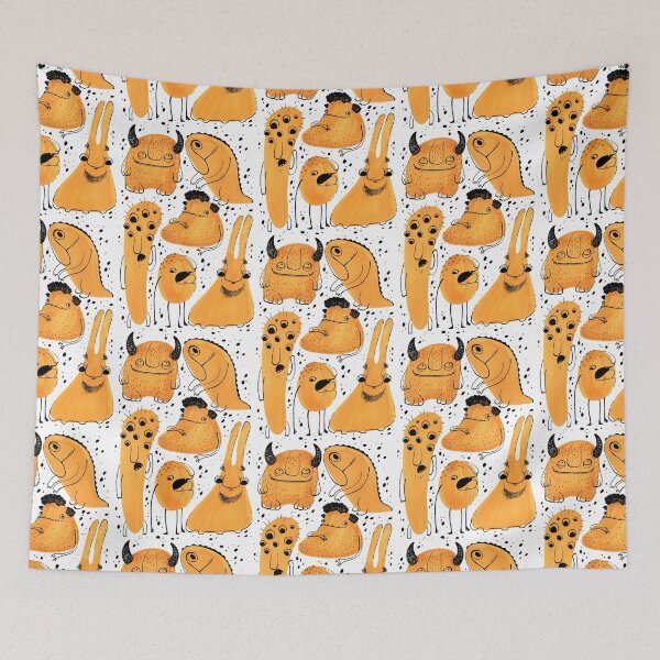 Item preview, Orange monsters designed and sold by boozkova-vorona.