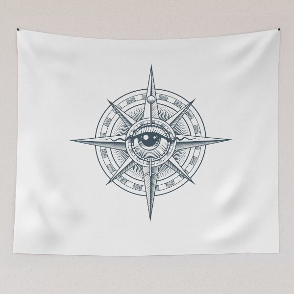 Item preview, Wind Rose Compass with All Seeing Eye Inside designed and sold by devaleta.