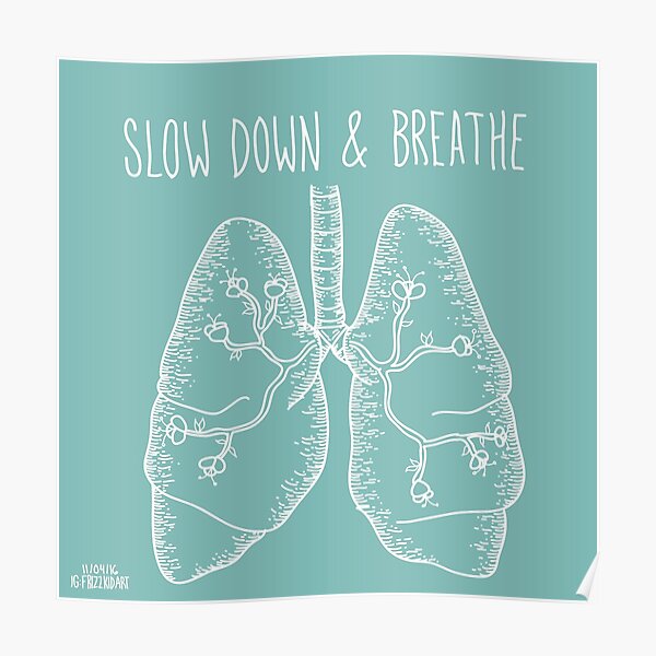 Slow Down & Breathe Poster