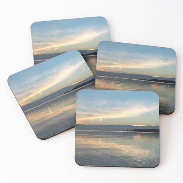 Item preview, Silky Layers and Patterns - Obscured Sunset at Lorraine Bay Lake Erie North Shore designed and sold by Georgia Mizuleva.