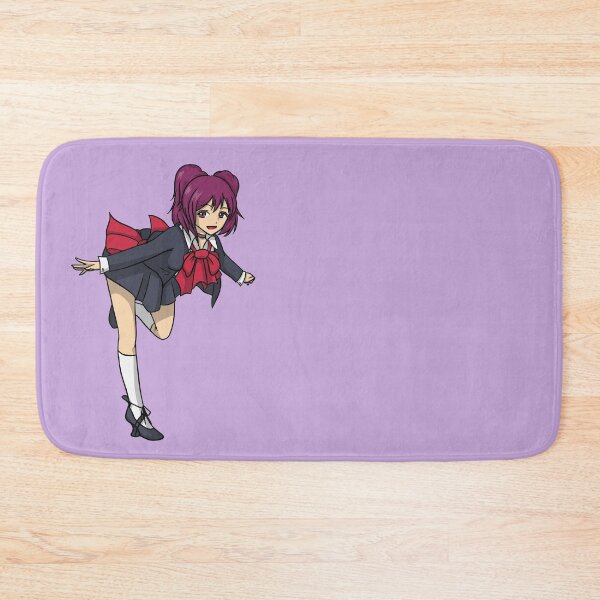 Item preview, Anime purple hair Japanese girl in high school uniform designed and sold by HeatherPhn.