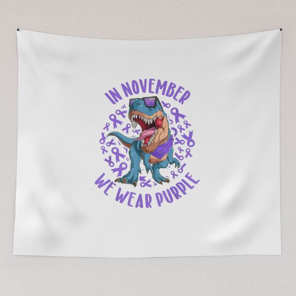 Item preview, In November We Wear Purple Epilepsy Awareness Trex Dino Kids designed and sold by theDlab.