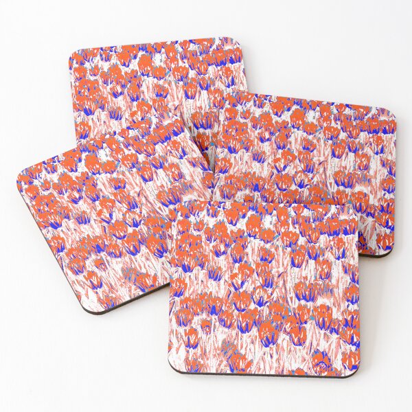 Item preview, Blooming red and blue tulips designed and sold by IraNiva.