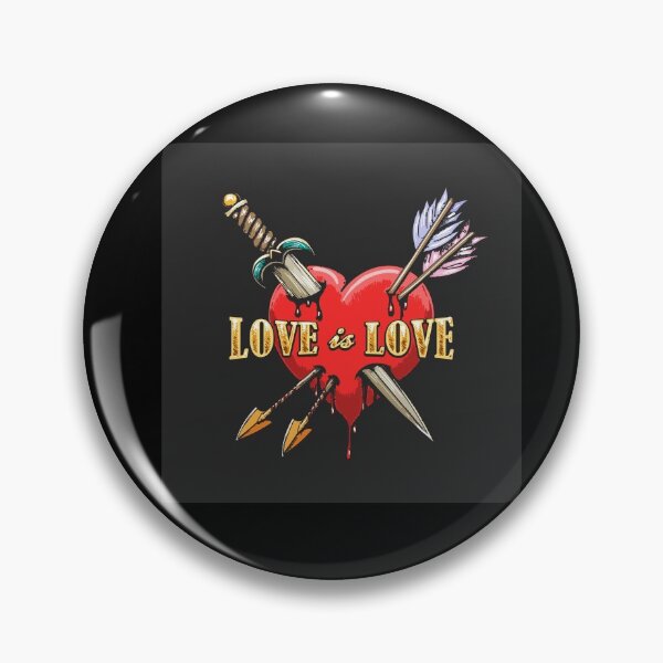 Item preview, Heart Pierced by Dagger and Arrows and Wording Love is love designed and sold by devaleta.