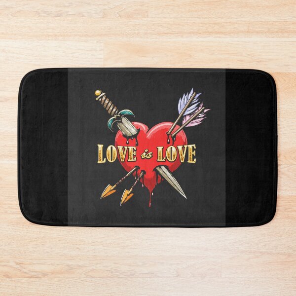 Item preview, Heart Pierced by Dagger and Arrows and Wording Love is love designed and sold by devaleta.