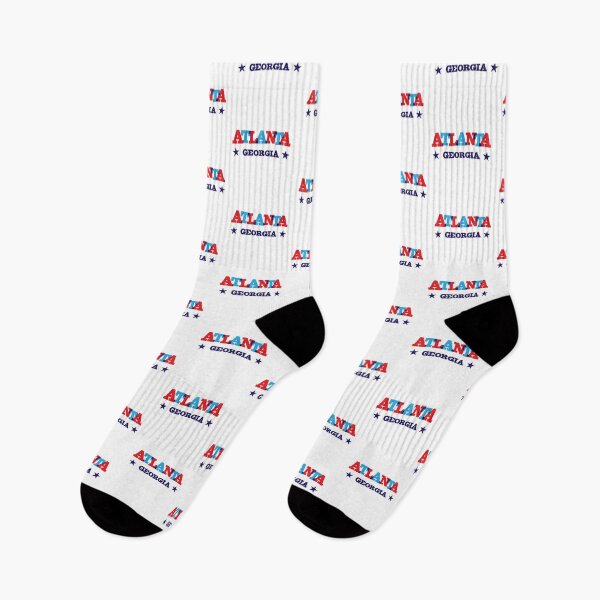 Item preview, Atlanta GA | Overprint Typography | Red and Blue designed and sold by retroready.