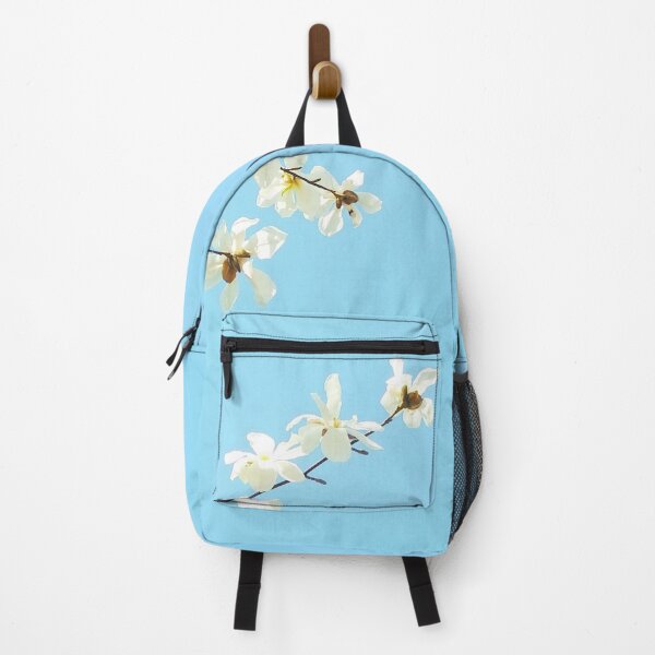 Item preview, White magnolia tree in blossom, spring season, natural background designed and sold by helenkaiy.