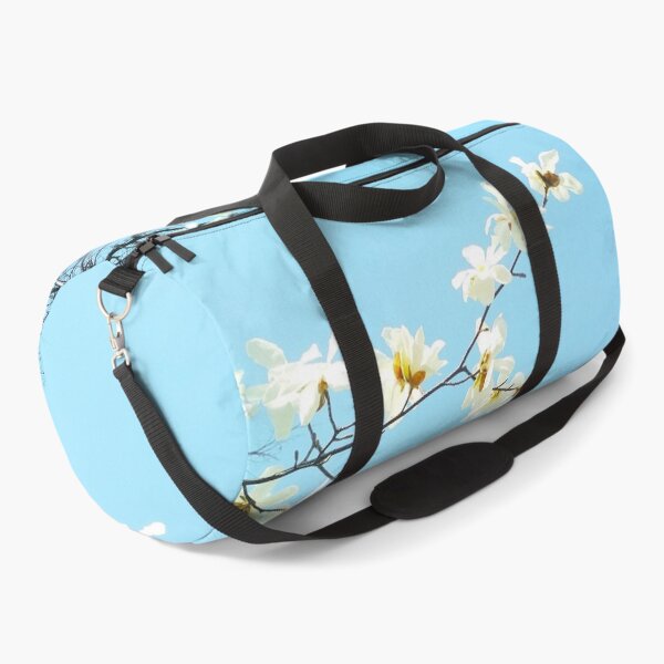 Item preview, White magnolia tree in blossom, spring season, natural background designed and sold by helenkaiy.