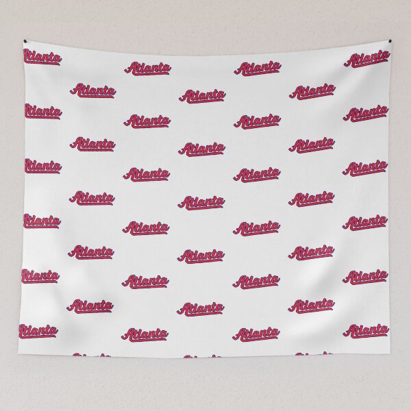 Item preview, Atlanta GA | Retro Sports Script Logo | Red and Blue designed and sold by retroready.