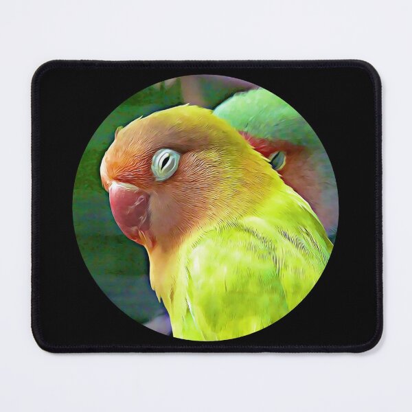 Item preview, Rosy-faced Lovebirds Portrait designed and sold by RevolutionInPaint.