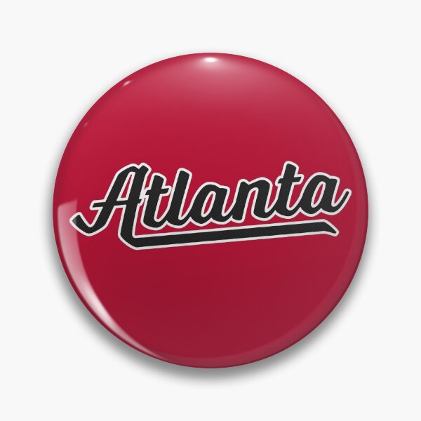 Item preview, Atlanta GA | Retro Sports Script Logo | Black and White designed and sold by retroready.
