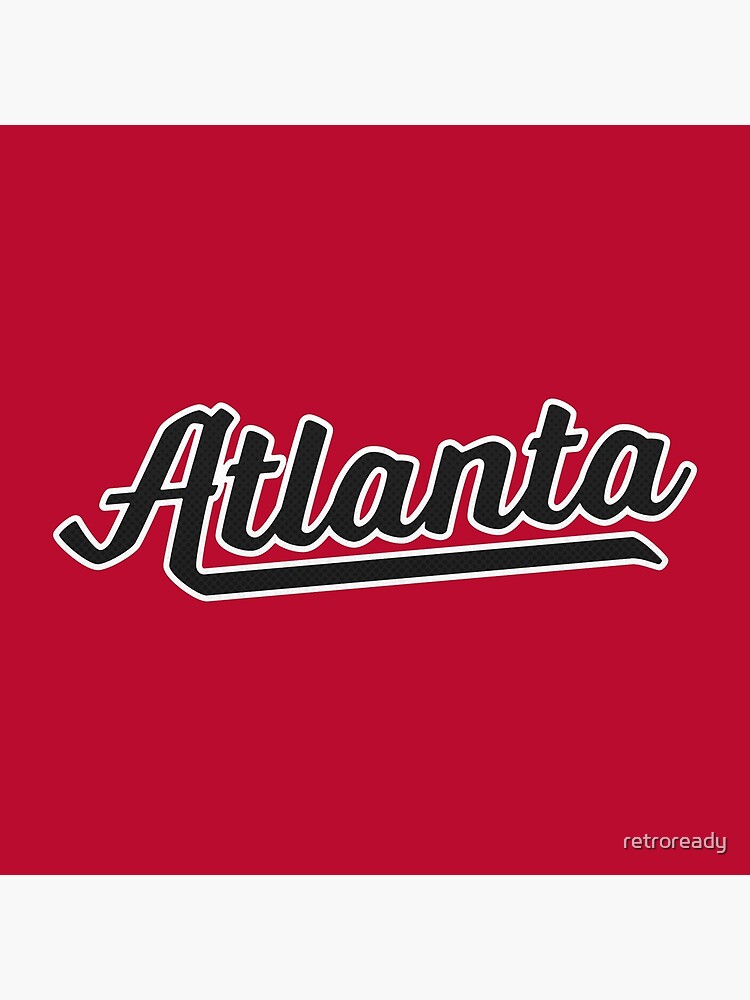 Atlanta GA, Retro Sports Script Logo, Black and White Poster for Sale by  retroready