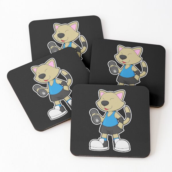 Item preview, Cat at Fitness with Dumbbell designed and sold by Snabdesign84.