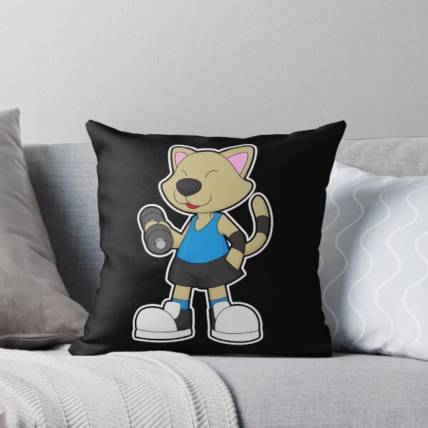 Item preview, Cat at Fitness with Dumbbell designed and sold by Snabdesign84.
