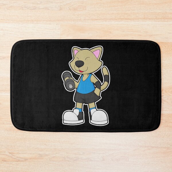 Item preview, Cat Bodybuilder Dumbbell Bodybuilding designed and sold by Snabdesign84.