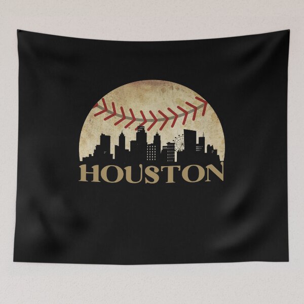 Item preview, Vintage Houston Texas Skyline Baseball mens and womens Gift designed and sold by Yonshop.