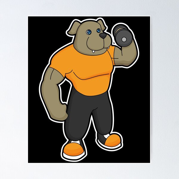 Item preview, Dog Bodybuilder Dumbbell Bodybuilding designed and sold by Snabdesign84.