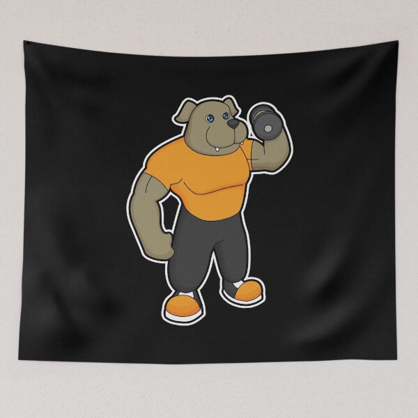 Item preview, Dog Bodybuilder Dumbbell Bodybuilding designed and sold by Snabdesign84.