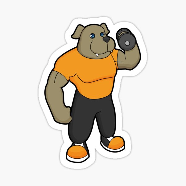 Item preview, Dog at Fitness with Dumbbell designed and sold by Snabdesign84.