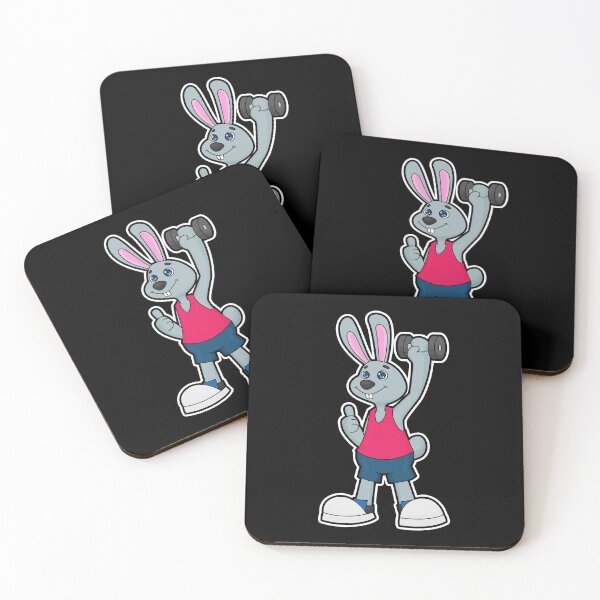 Item preview, Rabbit at Fitness with Dumbbell designed and sold by Snabdesign84.